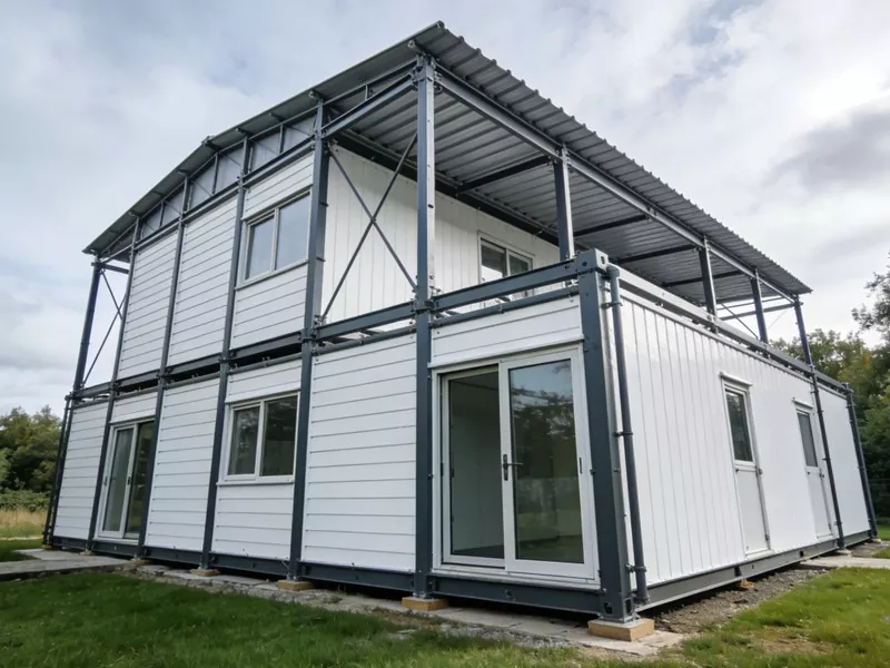 ເຮືອນ Prefab ໂຄງສ້າງເຫຼັກສີຂຽວ