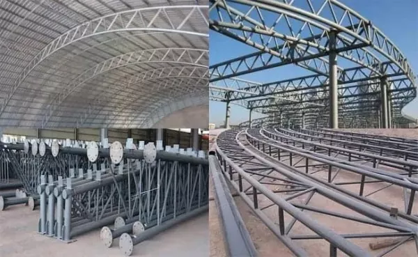 ທໍ່ Truss Stations ການກໍ່ສ້າງເຫລໍກ