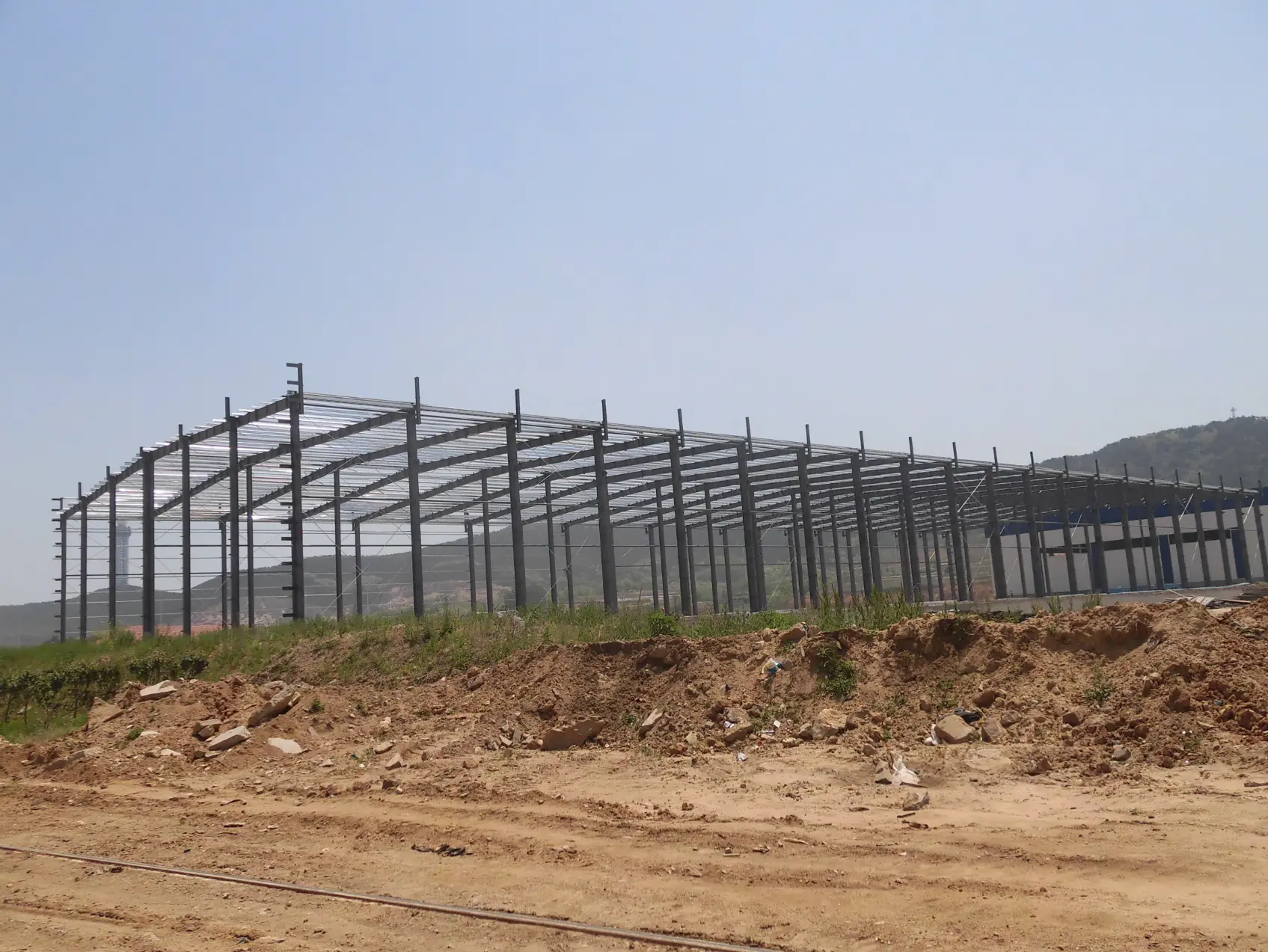 ກອບເຫຼັກ prefabricated ການກໍ່ສ້າງການລ້ຽງສັດ