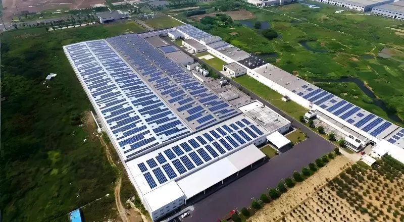 PV-Integrated Warehouse Steel ການກໍ່ສ້າງ