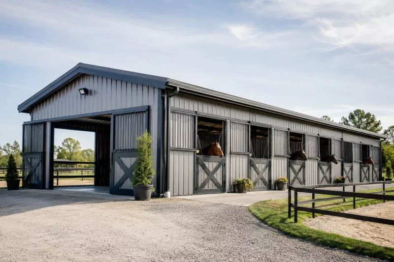 Steel Frame Horse ການກໍ່ສ້າງຫມັ້ນຄົງ