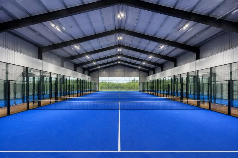Steel Frame Indoor Padel Court ການກໍ່ສ້າງ
